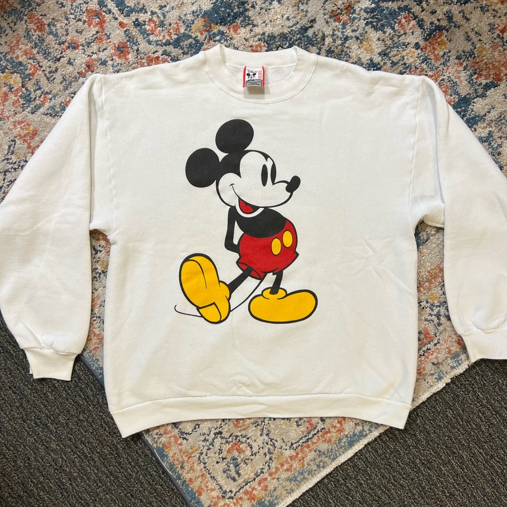 Vintage 1980s Mickey Mouse Crewneck sweater USA made size XL official Disney